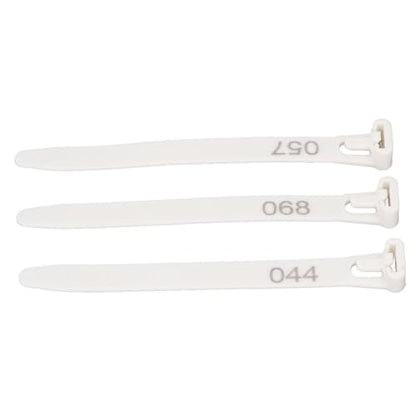 Keenso Chicken Leg Bands 1-100 Numbered Labels for Easy Breed Classification and Noise Reduction Pack of 100 (White) - color: White