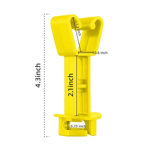 Insulators for Electric Fence Wire 25PCS Chain Link Post Extended Insulator, Farm Fence,Yellow - color: Yellow