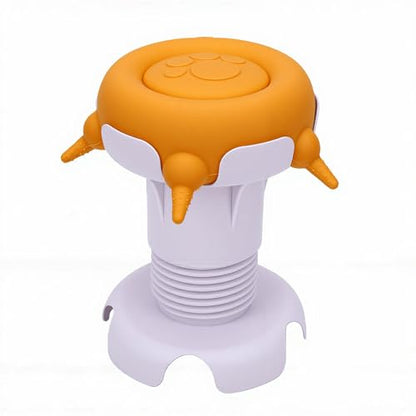 Pssopp Silicone Puppy Nursing Station Pet Milk Feeder Station, Silicone Puppy Nursing Feeder Milk Bowl for Newborn Rabbits Kittens Other Animals Feeding Supplies (Yellow) - color: Yellow