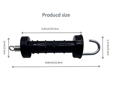 6-Piece Plastic Electric Fence Gate Handle Insulators, Gate Connectors, Electric Fence Wire Handles, Heavy-Duty Electric Fence Insulators with Spring-Loaded Gate Handles