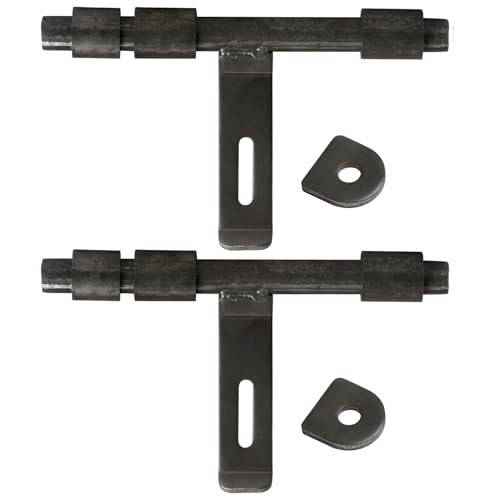 2 Pack 12" Weld On Slide Bolt, Heavy Duty Weldable Gate Barrel Latch for Metal Barn Fence Door, Trailer