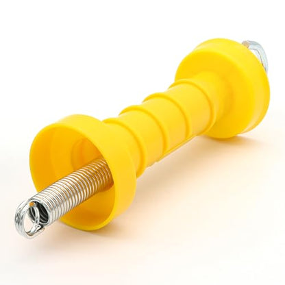 Electric Fence Spring Gate Handle Set with Insulators and Anchor, Yellow (MB2Pcs+4B) - style: MB2Pcs+4B
