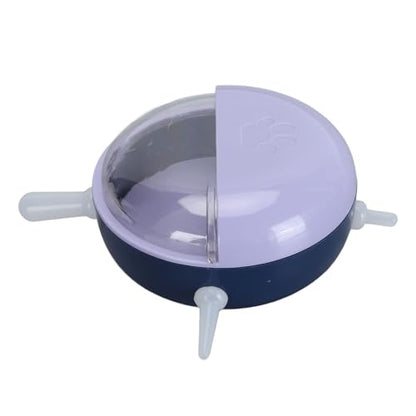 FILFEEL Pet Nursing Bottle with 5 Nipples and Lid, Silicone Puppy Kitten Milk Feeder Bowl, Choking Prevention Breastfeeding Device for Newborn Dogs Cats Small Animals, - color: Purple