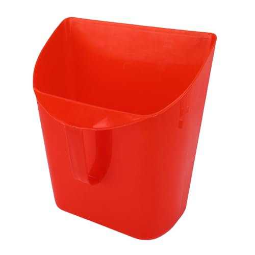 Large Feed Scoop with Side Handle Plastic Enclosed Feed Scoop Livestock Hand Scooper for Livestock Farmers, Red