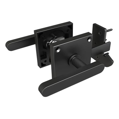 Sdstone Double Side Gate Latch,Heavy Duty Swinging Door Latch Gate Hardware for Wooden Fence,Gate Hardware for Left Inswing Outdoor Wooden Gates, Pool Gate, Backyard, Garden - style: GL-1 left inswing gate