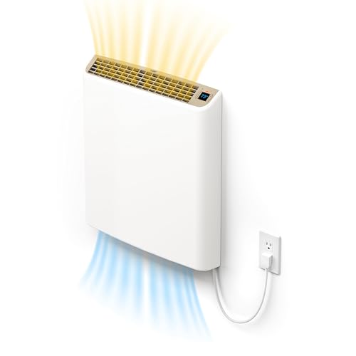 Smart EnviMAX 1000W Wi-fi Plug-in Electric Wall Heater - Energy Efficient Smart Heaters for Large Rooms - App Controlled Electric Heater with Thermal Shut Off Switch - Works with Alexa & Google Home