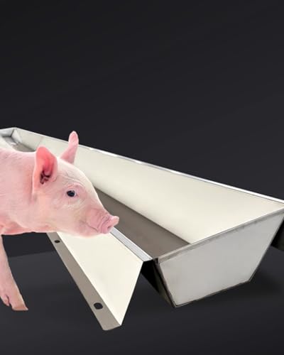 Pig Hog Feeders for Outside Heavy Duty, Piglet Livestock Feeder Trough Easy Clean Fill, Automatic Animals Feeder/Poultry Watering Bowls(47.2in/4ft) - size: 47.2in/4ft