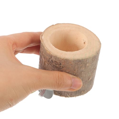Wooden Hanging Small Animal Feeding Bowl Wear- Guinea Pig Feeder Suitable for Hamsters Chinchillas and Squirrels