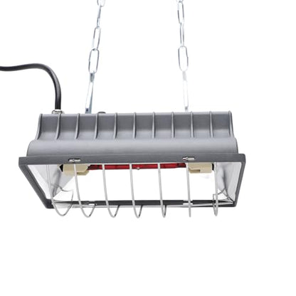 TARSHYRY Chicken Coop Heater, Adjustable Temperature Poultry Brooder Heat Lamp with Thick Protective Mesh and Hanging Chain, for Chicken Duckling Piglet (250w)