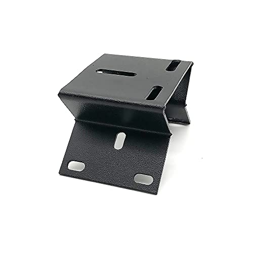 CCTV Video Surveillance Camera Mounting Bracket Vertical Wall Corner Right Angle Plate Supporting Holder Crane Metal Black White (Black Mount)