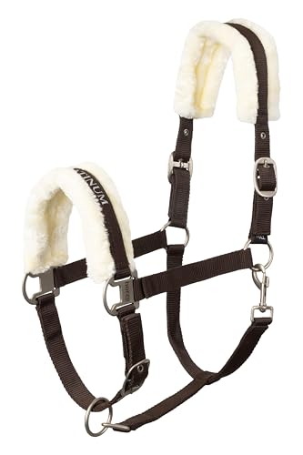 HORZE Howard Soft Fleece Break Away Horse Halter, Premium Padded, Pony, Cob | Polyester Halter for Horses, Adjustable Fit Halter for Pony, Cob, Horse, Warmblood, Durable Comfort Focused Equine Handling - color: Dark Brown, size: Pony