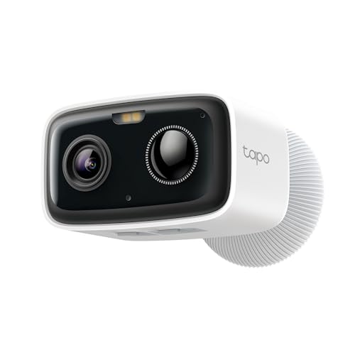Tapo 1080p Outdoor Wireless Security Camera - Up to 180-Day Battery, Person Detection, Color Night Vision, Subscription-Free Local Storage or Optional Cloud, Works with Alexa & Google Assistant, C400 - color: White, size: 1-Pack, style: 1080P