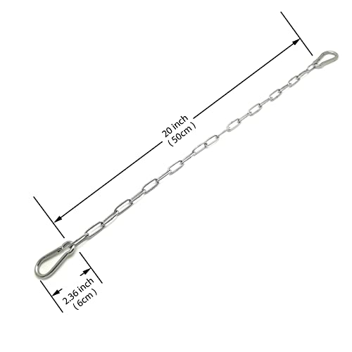 Gate Chain for Outdoor Fence - Rustproof Metal Gate Latch Chain with Hooks, Secure and Durable for Garden, Yard, and Farm Use - Easy Installation, Weather Resistant (1 Pack) - size: 20inch-1PCS