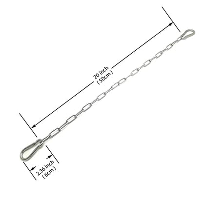 Gate Chain for Outdoor Fence - Rustproof Metal Gate Latch Chain with Hooks, Secure and Durable for Garden, Yard, and Farm Use - Easy Installation, Weather Resistant (1 Pack) - size: 20inch-1PCS