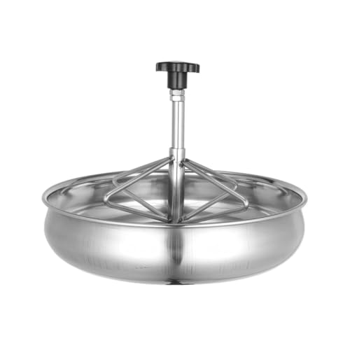 Yardwe Stainless Steel Feeding Trough for Livestock Thicken Design Easy to Feeder for Pigs Goats and Other Farm Animals Silver