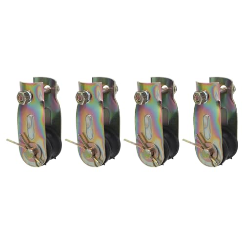 4pcs Ceiling Fan Pipe Support Clips, Vibration-Reducing Rubber Wheel Replacement for Ceiling Fan Bracket, Easy Wall Mounting Accessory