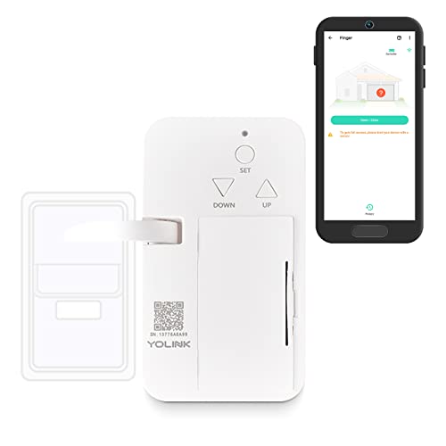 YoLink Finger - Remote Control Existing Garage Door Opener, 1/4 Mile World's Longest Range Garage Door Operator Controller, YoLink Hub Required - color: white
