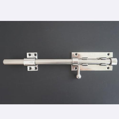 Barrel Bolt Latch Heavy Duty, 304 Stainless Steel Gate Latch Slide Lock with Padlock Hole, 14mm Dia. Rod Security Sliding Bolt Gate Latch for Wooden Gates- 10 Inch, Silver - size: 10 Inch - Silver