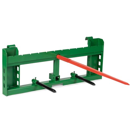 Titan Attachments Economy Series Hay Frame, C2 Hay Spear & Stabilizer Spears, Hook and Pin Mounting Style, Rated 4000 LB, 2" Receiver Hitch (43" Main Spear + 17.5" Stabilizers) - size: 43" Main Spear + 17.5" Stabilizers