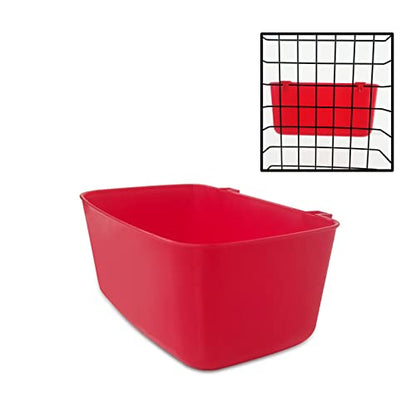 6 Pack Feeder Waterer Chicken 21 oz Food Water Cage Cups Puppy Cat Rabbit Hanging Feeding Dish Coop Bowl Watering Container Treats Drinker for Pigeon Bird Bath Basin Hamster Bed