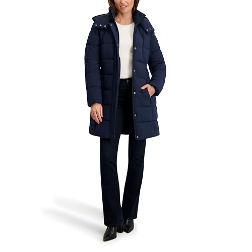 Nautica Women's Maxi Puffer - color: Navy Seas, size: X-Large