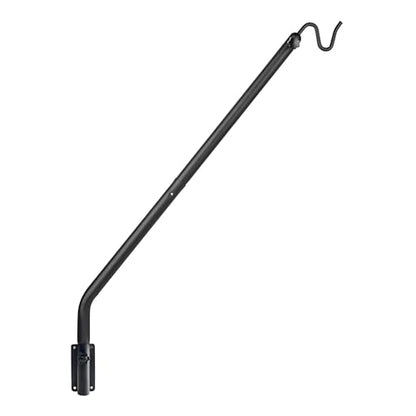 Kingsyard Heavy Duty Wall Mounted Deck Hook, 27"-39" Adjustable Metal Plant Wall Hanger for Hanging Bird Feeders, Planters, Lanterns, Wind Chimes, Wall Mounted - size: 27"-39" Wall Mounted
