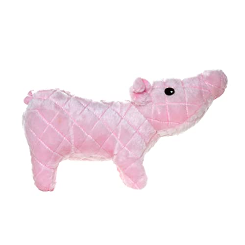 MIGHTY Tuffy Farm Animal: Piglet Ultra Durable Plush Dog Toy | Multiple Layers & Reinforced Seams , Washable and Floats , Mighty® Construction - color: Pink Piglet