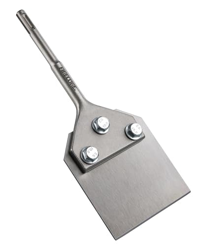 Firecore SDS Plus Floor Scraper, 4 Inch Wide Tile Thinset Scaling Chisel, 4" x 10" Thinset Scraper Adhesives Remover Wall Scraper Works with SDS Plus Rotary Hammer - style: SDS Plus Floor Scraper