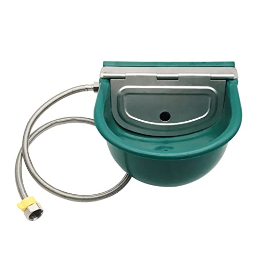 Automatic Water Bowl, Livestock Waterer for Cattle Dog Horse Goat Sheep, Outdoor Animal Drinking Water Trough Bowl with Float Valve (39.37 Inch Pipe)