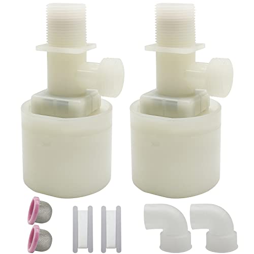 Water Float Valve, Water Level Control Water Tank Traditional Float Valve Upgrade 2 PCS(3/4", up inlet) - color: up inlet, size: 3/4" to 3/4"