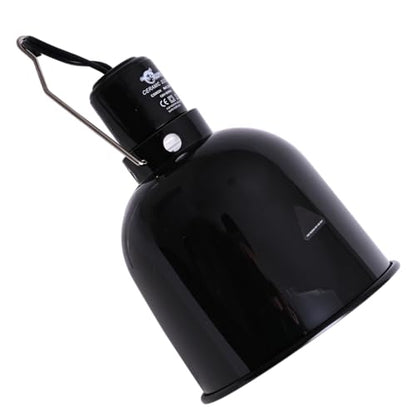 Reptile Light Fixture 5.5 Inch Deep Dome Lampshade, Reptile Heat Lamp Fixture with Separate Switches Fit for UVB Bulb Basking Heat Bulb for Reptile Glass Terrariums - size: 5.5