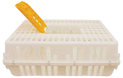 Stromberg's Poultry Transport Crate, Secure Chicken Carrier for Safe Bird Travel and Storage, Ventilated Outdoor Plastic Cage with Hinged Loading Door for 4 to 6 Backyard Chickens or 2-4 Pheasants