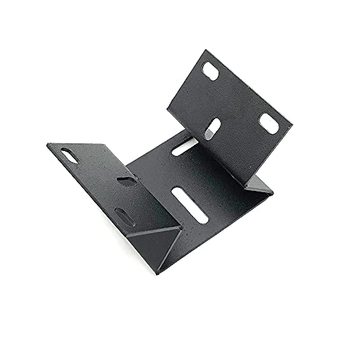 CCTV Video Surveillance Camera Mounting Bracket Vertical Wall Corner Right Angle Plate Supporting Holder Crane Metal Black White (Black Mount)