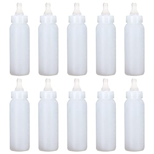 Zerodeko 8.5Oz Portable Piglet Feeding Bottles with Silicone Nipple Covers for Farm Animal Nursing Lamb Calf Milk Feeder Livestock Supplies Set of 10