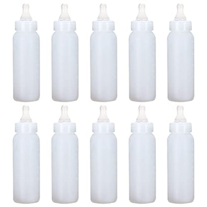 Zerodeko 8.5Oz Portable Piglet Feeding Bottles with Silicone Nipple Covers for Farm Animal Nursing Lamb Calf Milk Feeder Livestock Supplies Set of 10