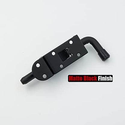 JQK Spring Loaded Latch Pin, 304 Stainless Steel Barrel Bolt Thickened 2mm Door Lock, 5 Inch Black (4 Pack), HSB300-BK-P4 - color: Black, size: 5Inch - 4Pack
