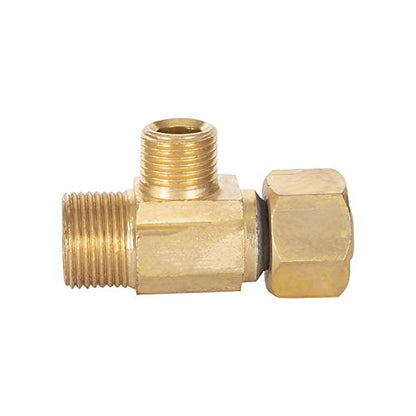 Midline Valve 73314-OM Add On Tee Fitting, Split Supply Line Outlet; No Lead; 3/8 in. FIP COMP x MIP x 1/4 in. MIP; Brass
