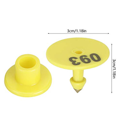 Livestock Round Number Ear Tag for Pig Sheep Cattle - for Farm Management
