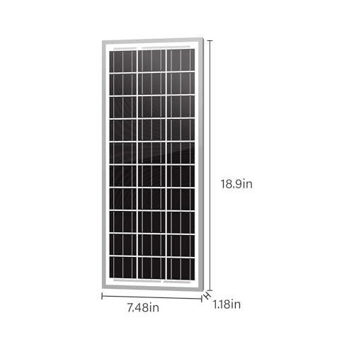 Newpowa 15W 12V 10BB Solar Panel Automatic Gate Openers, Compatible with Mighty Mule, Powered Charger Kit Mounting Bracket + Installation Tool Kit