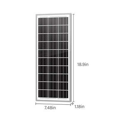 Newpowa 15W 12V 10BB Solar Panel Automatic Gate Openers, Compatible with Mighty Mule, Powered Charger Kit Mounting Bracket + Installation Tool Kit