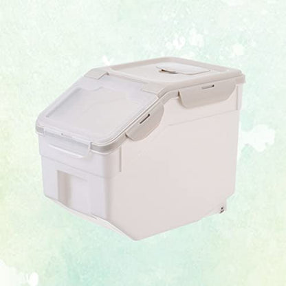 TOYANDONA Bird Food Storage Container Airtight Grain Storage Barrel Sealed Buckle Elegant and Functional