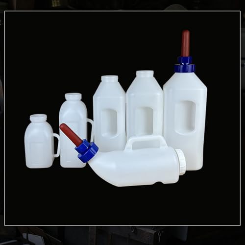 Large Capacity Livestock Milk Container Feeding Bottle with Leakproof Nipple Easy Refilling Mouth for Fawns Nursing - style: 1 liter capacity