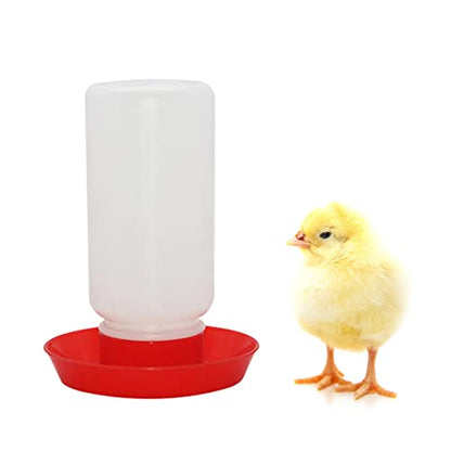Chick Feeder and Waterer Set, 1L Baby Chicken Waterer Feeder, Baby Chicken Starter Kit, Hanging Poultry Drinker Quail Feeder, Small Coop Water Dispenser for Chickens, Turkeys, Ducks (Medium Feeder) - color: Medium Feeder