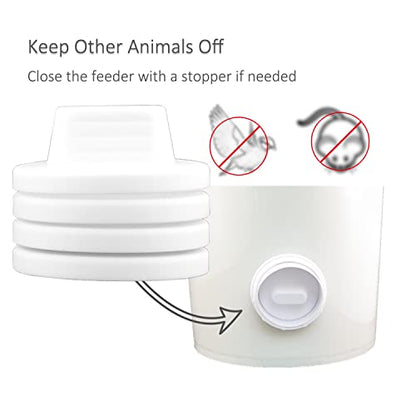 DIY Chicken Feeder Ports Rain Proof Gravity Feed Kits for Buckets, Bins, Troughs and More, 8 Ports - size: 8 port with holesaw