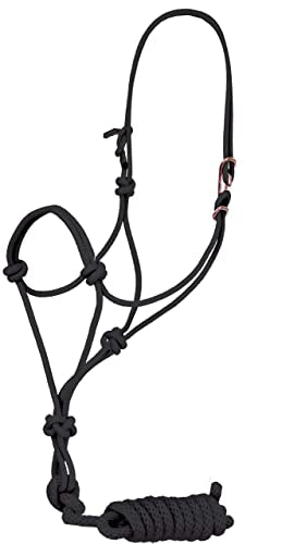 MUSTANG Easy-On Rope Halter - color: Black