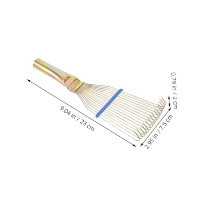 2pcs Livestock Wool Brush and Cattle Curry Comb for Sheep and Horse Grooming, 23cm Small Yellow Wool Shedding Rake for Farm Animal Dematting and Itch Relief