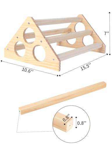 Wooden Chick Perch, Chick Stand Training Perch, Wood Chicken Roosting Bar for Entertainment, Strong Chick Jungle Gym Roosting Bar, Strong Wooden Chicken Roosting Bar, Easy to Assemble and Clean（Big）