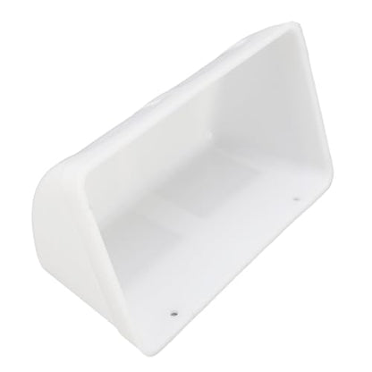 Pssopp Plastic Hanging Chicken Feeder, Large Capacity Design Thickened Plastic Waste Prevention Hanging Poultry Feeder Trough for Livestock (White) - color: White