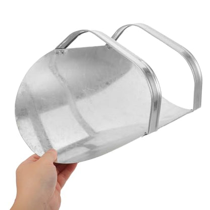 Thickened Iron Feed Scoop for Livestock – Large Poultry and Grain Scoop with Double Handle for Horse Goat Sheep Feeding in Agricultural Use