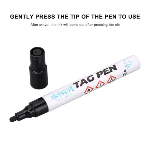 Ear Tag Marking Pen, Ear Tag Pen Water proof Strong Penetration Black Ink Marking Portable Long Lasting Not Fading for Pig Cow Sheep
